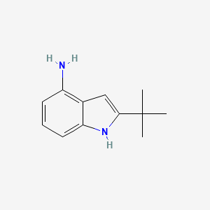 molecular formula C12H16N2 B12968664 2-(tert-Butyl)-1H-indol-4-amine 