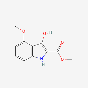 molecular formula C11H11NO4 B12968749 Methyl 3-hydroxy-4-methoxy-1H-indole-2-carboxylate 