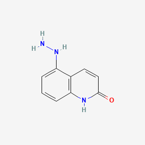 molecular formula C9H9N3O B12968758 5-Hydrazinylquinolin-2(1H)-one 