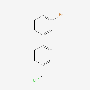 molecular formula C13H10BrCl B12968768 3-Bromo-4'-(chloromethyl)-1,1'-biphenyl 