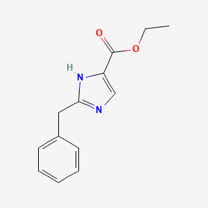 molecular formula C13H14N2O2 B12968846 Ethyl 2-benzyl-1H-imidazole-5-carboxylate 