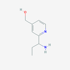 molecular formula C9H14N2O B12968855 (2-(1-Aminopropyl)pyridin-4-yl)methanol 