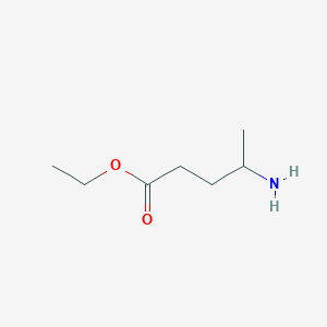 molecular formula C7H15NO2 B12968898 Ethyl 4-aminopentanoate 