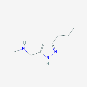 molecular formula C8H15N3 B1296890 N-methyl-1-(5-propyl-1H-pyrazol-3-yl)methanamine CAS No. 880361-74-0