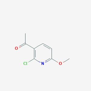 molecular formula C8H8ClNO2 B12968932 1-(2-Chloro-6-methoxypyridin-3-YL)ethanone 