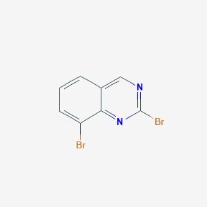 molecular formula C8H4Br2N2 B12968947 2,8-Dibromoquinazoline 