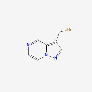 molecular formula C7H6BrN3 B12968958 3-(Bromomethyl)pyrazolo[1,5-a]pyrazine 