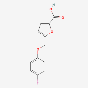 molecular formula C12H9FO4 B1296899 5-((4-氟苯氧基)甲基)呋喃-2-羧酸 CAS No. 406470-57-3