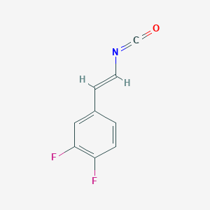 molecular formula C9H5F2NO B12969013 3,4-Difluoro-trans-styryl isocyanate 