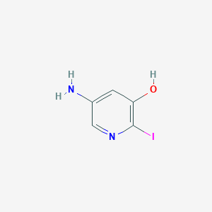 molecular formula C5H5IN2O B12969103 5-Amino-2-iodopyridin-3-ol 