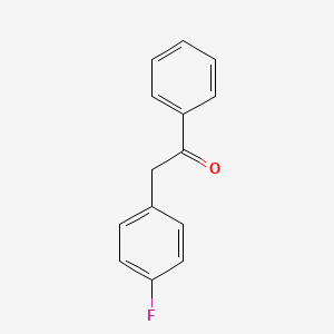 molecular formula C14H11FO B1296913 2-(4-Fluorophenyl)-1-phenylethanone CAS No. 347-91-1