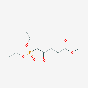 molecular formula C10H19O6P B12969136 Methyl 5-diethoxyphosphoryl-4-oxo-pentanoate 