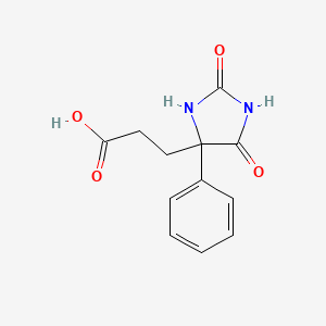 molecular formula C12H12N2O4 B1296914 3-(2,5-Dioxo-4-phenylimidazolidin-4-yl)propanoic acid CAS No. 6939-92-0