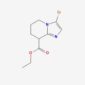 molecular formula C10H13BrN2O2 B12969151 Ethyl 3-bromo-5,6,7,8-tetrahydroimidazo[1,2-a]pyridine-8-carboxylate 