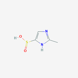 molecular formula C4H6N2O2S B12969201 2-methyl-1H-imidazole-5-sulfinic acid 
