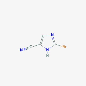 molecular formula C4H2BrN3 B12969208 2-bromo-1H-imidazole-5-carbonitrile 