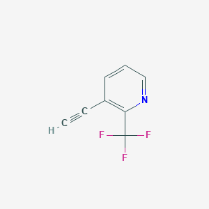 molecular formula C8H4F3N B12969218 3-Ethynyl-2-(trifluoromethyl)pyridine 