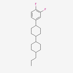 molecular formula C21H30F2 B1296926 trans,trans-4-(3,4-Difluorophenyl)-4'-propyl-1,1'-bi(cyclohexane) CAS No. 82832-57-3