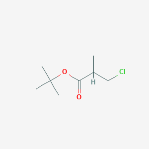 molecular formula C8H15ClO2 B12969280 Tert-butyl 3-chloro-2-methylpropanoate 