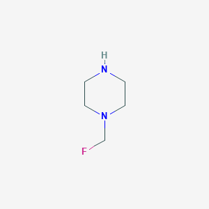 molecular formula C5H11FN2 B12969286 1-(Fluoromethyl)piperazine 