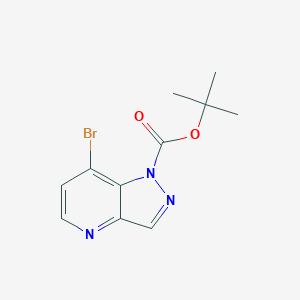 molecular formula C11H12BrN3O2 B12969371 tert-Butyl 7-bromo-1H-pyrazolo[4,3-b]pyridine-1-carboxylate 