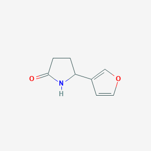 molecular formula C8H9NO2 B12969400 5-(Furan-3-yl)pyrrolidin-2-one 