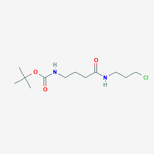 molecular formula C12H23ClN2O3 B12969412 tert-butyl N-[4-(3-chloropropylamino)-4-oxobutyl]carbamate 