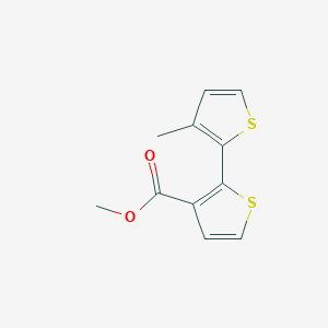 molecular formula C11H10O2S2 B12969417 Methyl 3'-methyl-[2,2'-bithiophene]-3-carboxylate 