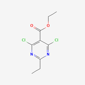 molecular formula C9H10Cl2N2O2 B12969444 Ethyl 4,6-dichloro-2-ethylpyrimidine-5-carboxylate 