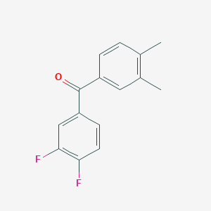 molecular formula C15H12F2O B1296951 3,4-Difluoro-3',4'-dimethylbenzophenone CAS No. 518993-32-3