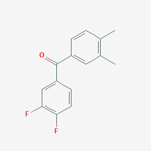 molecular formula C15H12F2O B1296951 (3,4-Difluorophenyl)(3,4-dimethylphenyl)methanone CAS No. 518993-32-3