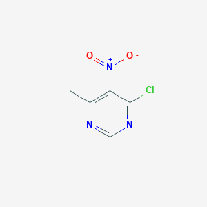 molecular formula C5H4ClN3O2 B12969529 4-Chloro-6-methyl-5-nitropyrimidine 