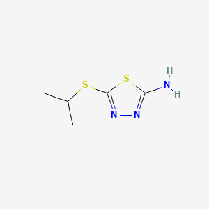 molecular formula C5H9N3S2 B1296954 5-(Isopropylsulfanyl)-1,3,4-thiadiazol-2-amine CAS No. 30062-47-6
