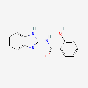 molecular formula C14H11N3O2 B1296956 Benzamide, N-1H-benzimidazol-2-yl-2-hydroxy- CAS No. 61745-68-4