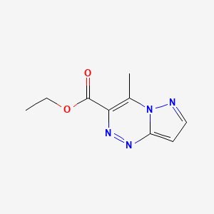 molecular formula C9H10N4O2 B1296960 Ethyl 4-methylpyrazolo[5,1-c][1,2,4]triazine-3-carboxylate CAS No. 6726-54-1