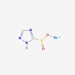 molecular formula C2H2N3NaO2S B12969631 Sodium 1H-1,2,4-triazole-5-sulfinate 