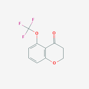 molecular formula C10H7F3O3 B12969660 5-(Trifluoromethoxy)chroman-4-one 
