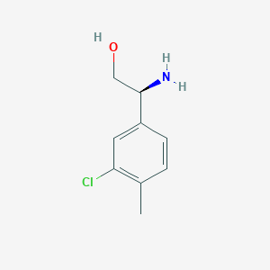 molecular formula C9H12ClNO B12969668 (S)-2-Amino-2-(3-chloro-4-methylphenyl)ethanol 