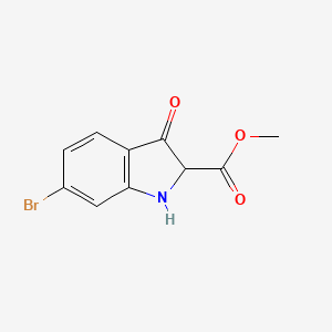 molecular formula C10H8BrNO3 B12969693 Methyl 6-bromo-3-oxoindoline-2-carboxylate 