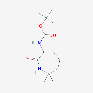 molecular formula C13H22N2O3 B12969702 tert-Butyl (5-oxo-4-azaspiro[2.6]nonan-6-yl)carbamate 