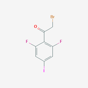 molecular formula C8H4BrF2IO B12969706 2-Bromo-1-(2,6-difluoro-4-iodophenyl)ethan-1-one 