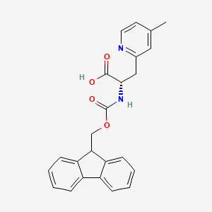 molecular formula C24H22N2O4 B12969713 (S)-2-((((9H-Fluoren-9-yl)methoxy)carbonyl)amino)-3-(4-methylpyridin-2-yl)propanoic acid 