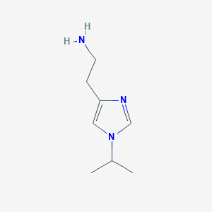 molecular formula C8H15N3 B1296972 2-(1-Isopropyl-1H-imidazol-4-yl)ethanamine CAS No. 479408-51-0