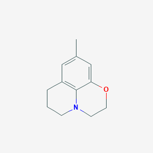 molecular formula C12H15NO B12969780 9-Methyl-3,5,6,7-tetrahydro-2H-[1,4]oxazino[2,3,4-ij]quinoline 