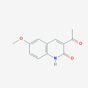molecular formula C12H11NO3 B12969782 3-acetyl-6-methoxyquinolin-2(1H)-one 