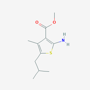 molecular formula C11H17NO2S B12969783 Methyl 2-amino-5-isobutyl-4-methylthiophene-3-carboxylate 