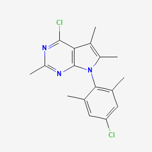 molecular formula C17H17Cl2N3 B12969804 4-Chloro-7-(4-chloro-2,6-dimethylphenyl)-2,5,6-trimethyl-7H-pyrrolo[2,3-d]pyrimidine 