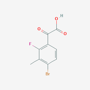 molecular formula C9H6BrFO3 B12969810 2-(4-Bromo-2-fluoro-3-methylphenyl)-2-oxoacetic acid 