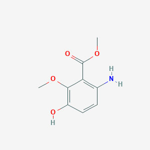 molecular formula C9H11NO4 B12969824 Methyl 6-amino-3-hydroxy-2-methoxybenzoate 