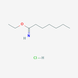molecular formula C9H20ClNO B12969875 Ethyl heptanimidate hydrochloride 